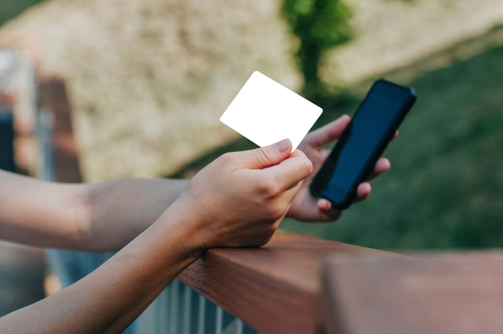 young woman with headphones making payment using c 2023 11 27 05 22 15 utc - CloudCard